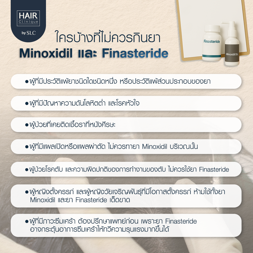 ยา Minoxidil, ปลูกผม, ยา Finasteride, หลังการปลูกผม, ผมร่วง, ผมบาง